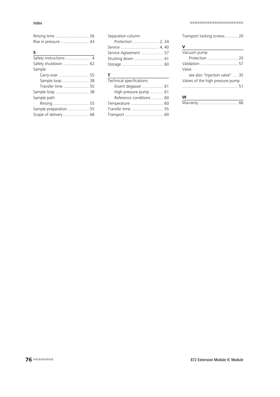 Metrohm 872 Extension Module User Manual | Page 84 / 84
