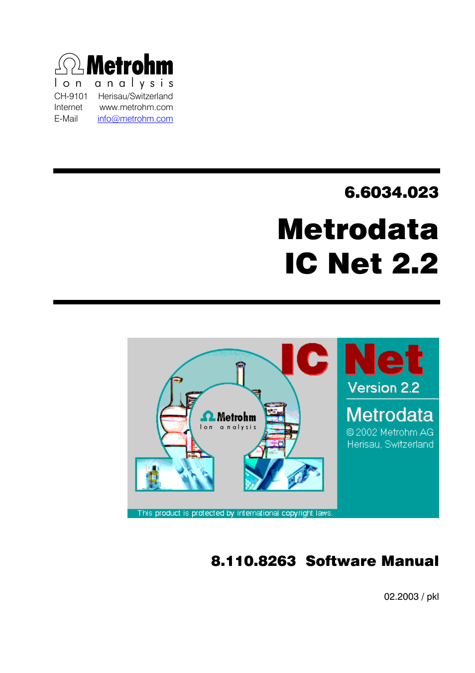 Metrohm IC Net 2.2 User Manual | 249 pages