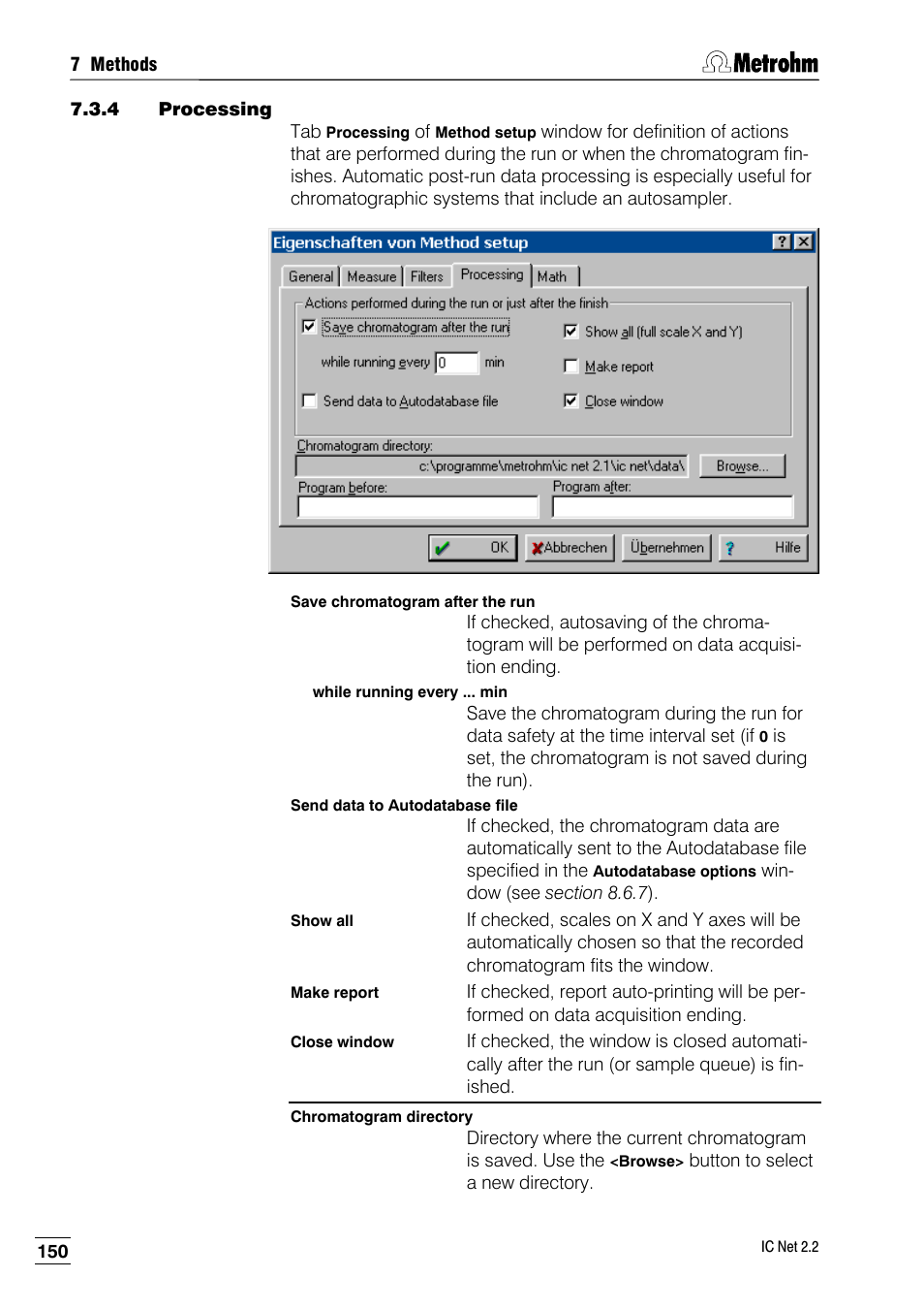 4 processing | Metrohm IC Net 2.2 User Manual | Page 158 / 249