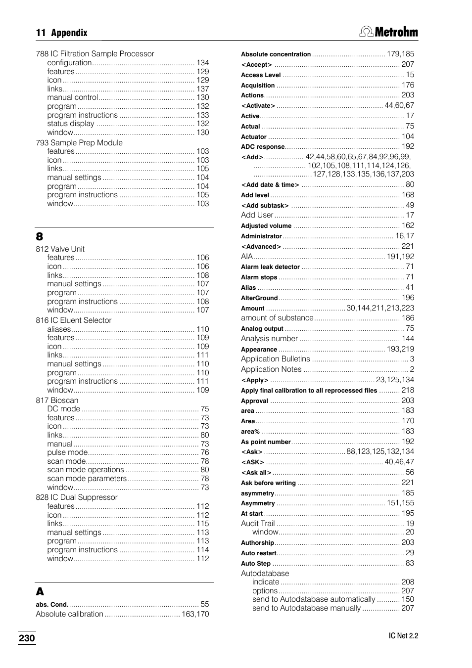 11 appendix | Metrohm IC Net 2.2 User Manual | Page 238 / 249