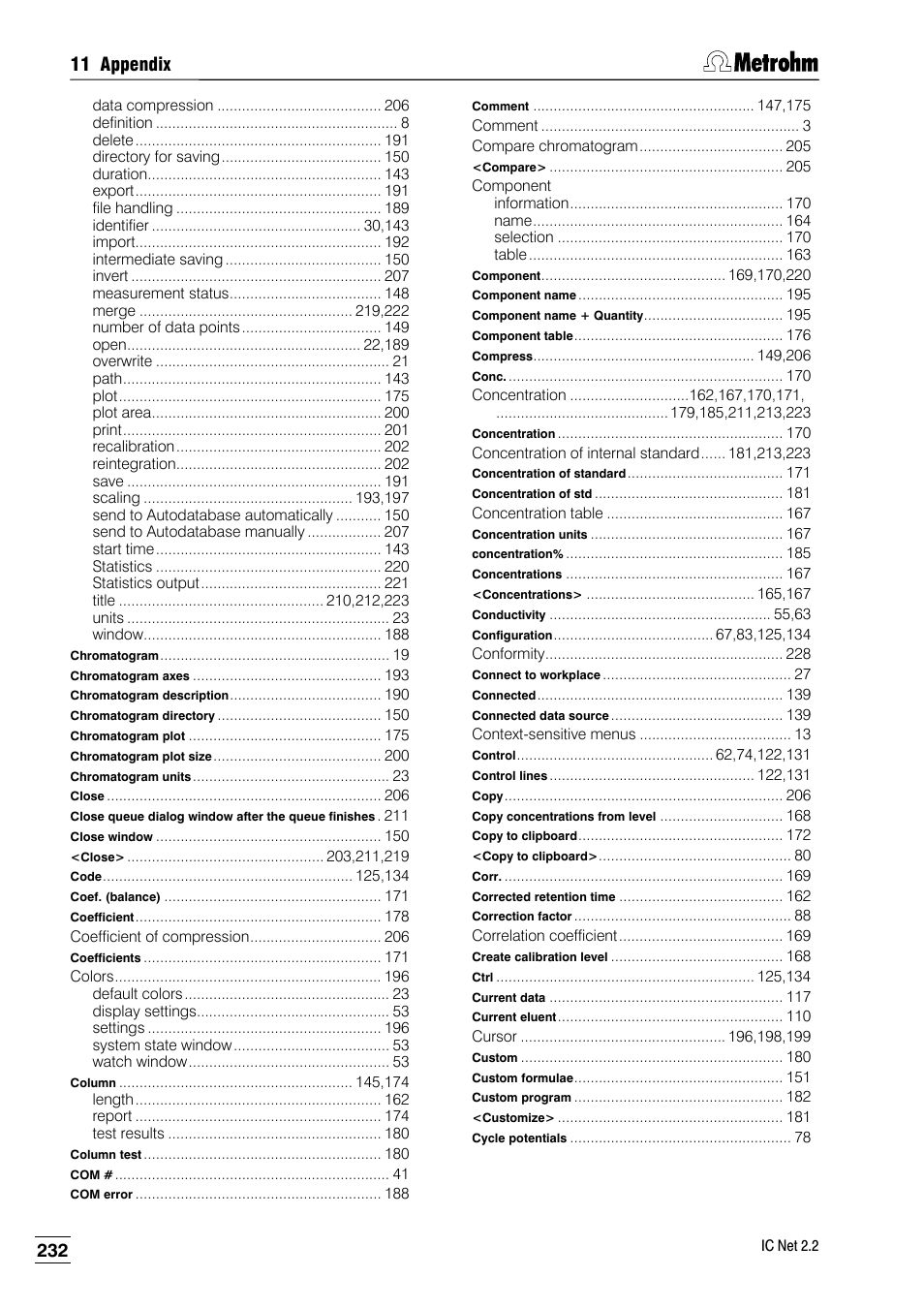 11 appendix | Metrohm IC Net 2.2 User Manual | Page 240 / 249