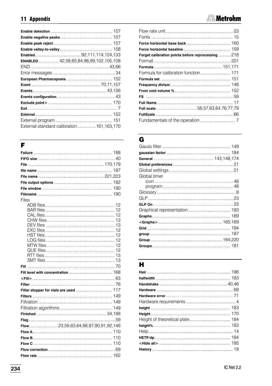 11 appendix | Metrohm IC Net 2.2 User Manual | Page 242 / 249