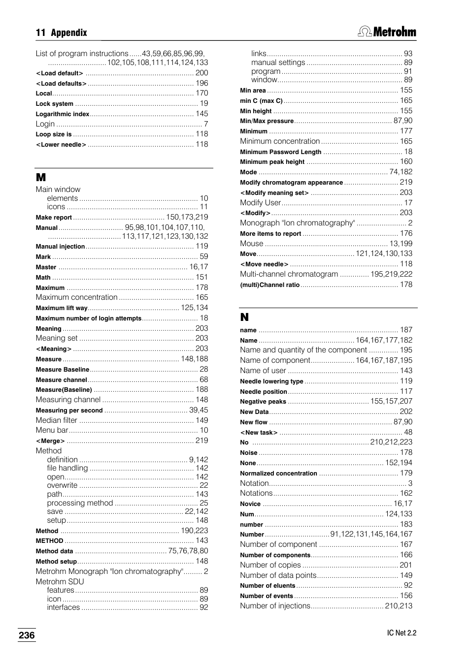 11 appendix | Metrohm IC Net 2.2 User Manual | Page 244 / 249