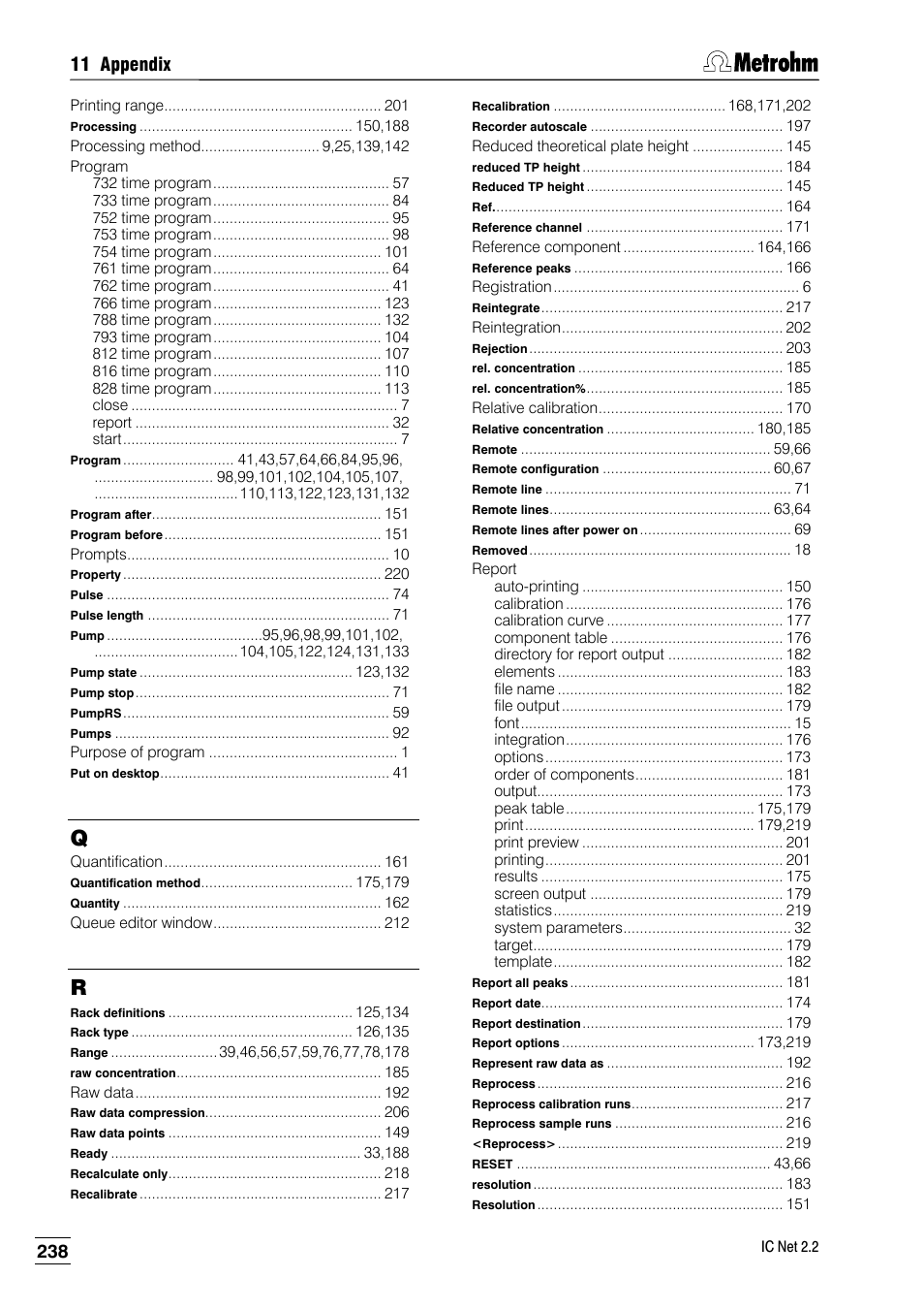 11 appendix | Metrohm IC Net 2.2 User Manual | Page 246 / 249