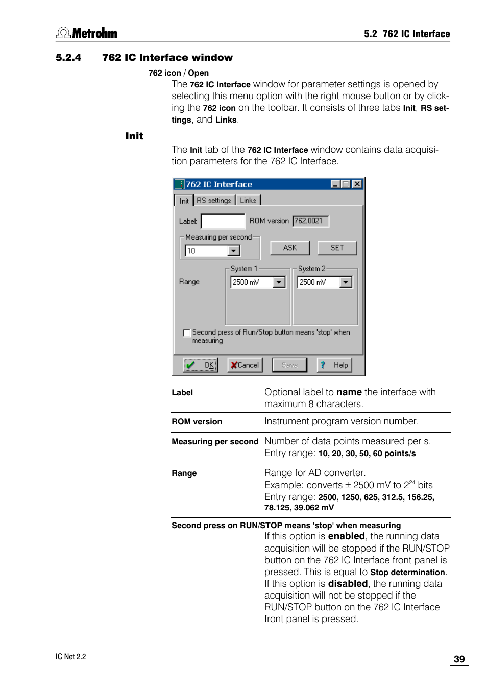 4 762 ic interface window | Metrohm IC Net 2.2 User Manual | Page 47 / 249