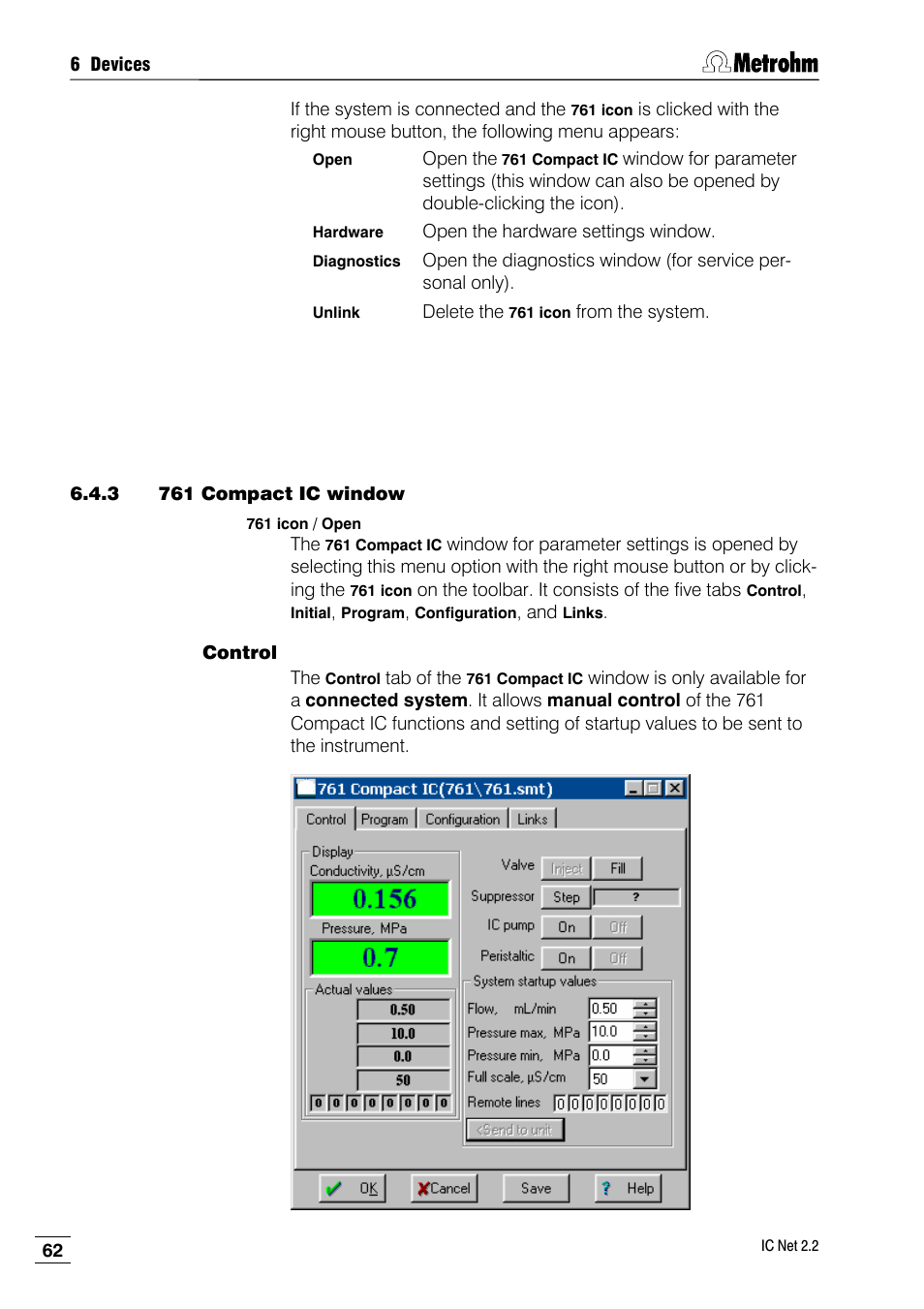 3 761 compact ic window | Metrohm IC Net 2.2 User Manual | Page 70 / 249