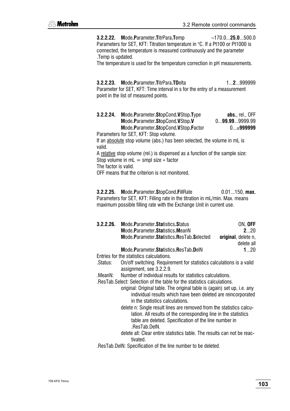 Metrohm 758 KFD Titrino User Manual | Page 107 / 210