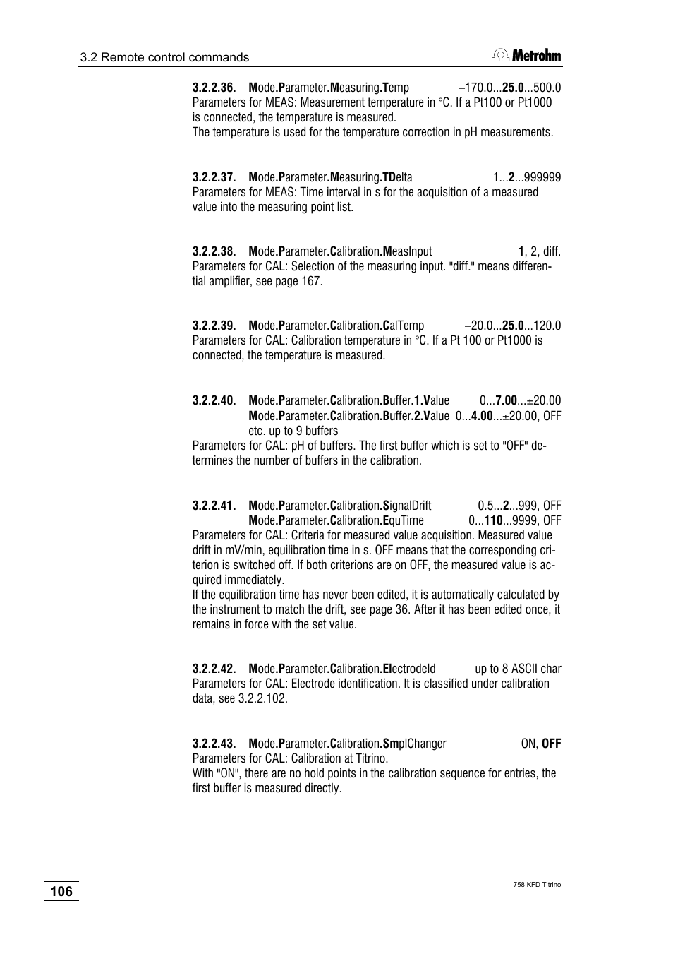 Metrohm 758 KFD Titrino User Manual | Page 110 / 210