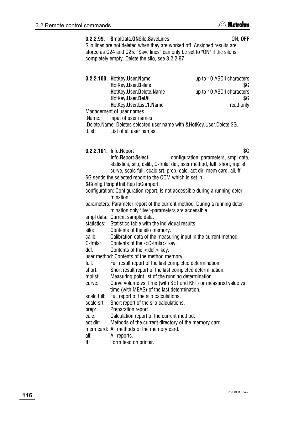 Metrohm 758 KFD Titrino User Manual | Page 120 / 210