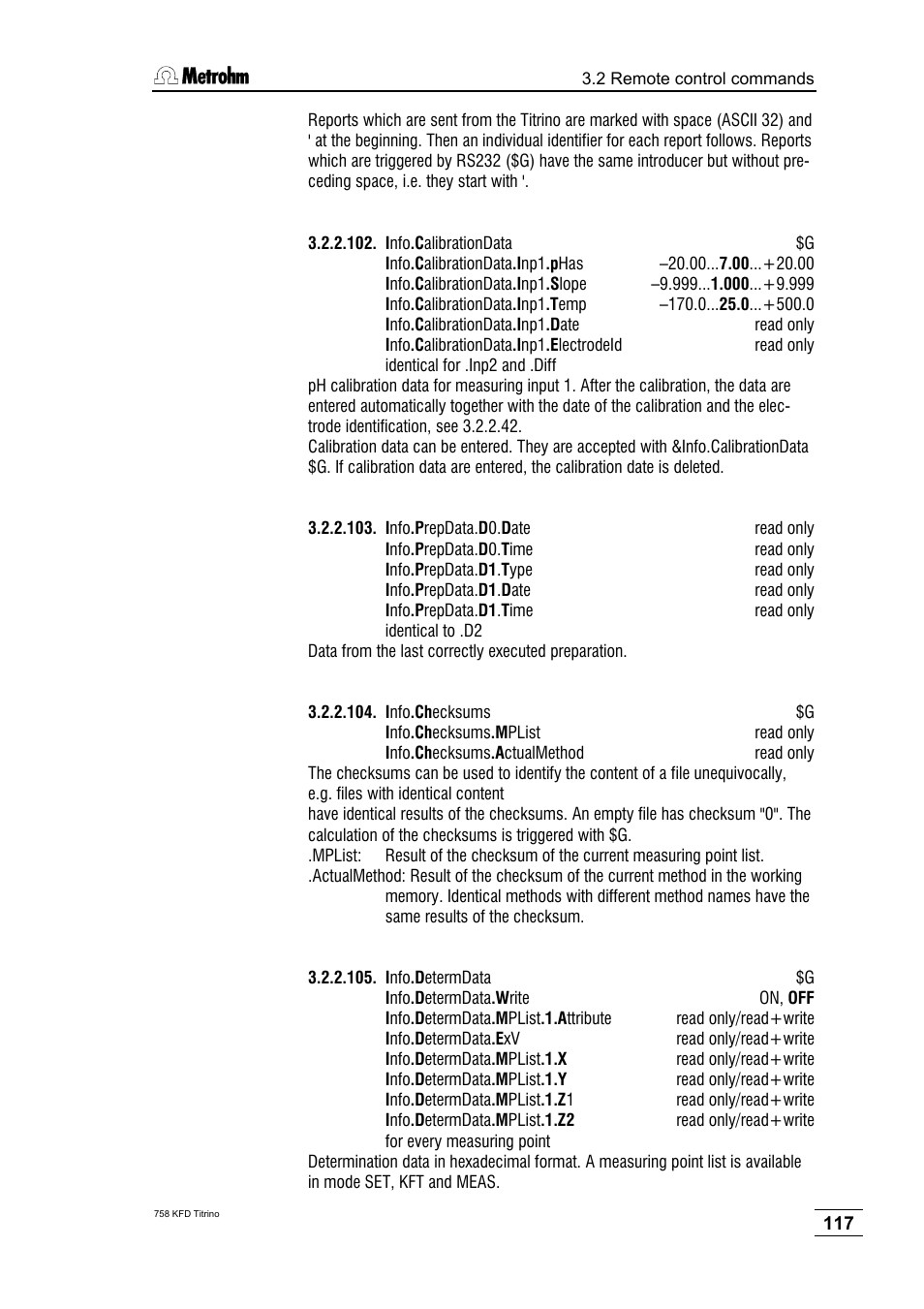 Metrohm 758 KFD Titrino User Manual | Page 121 / 210