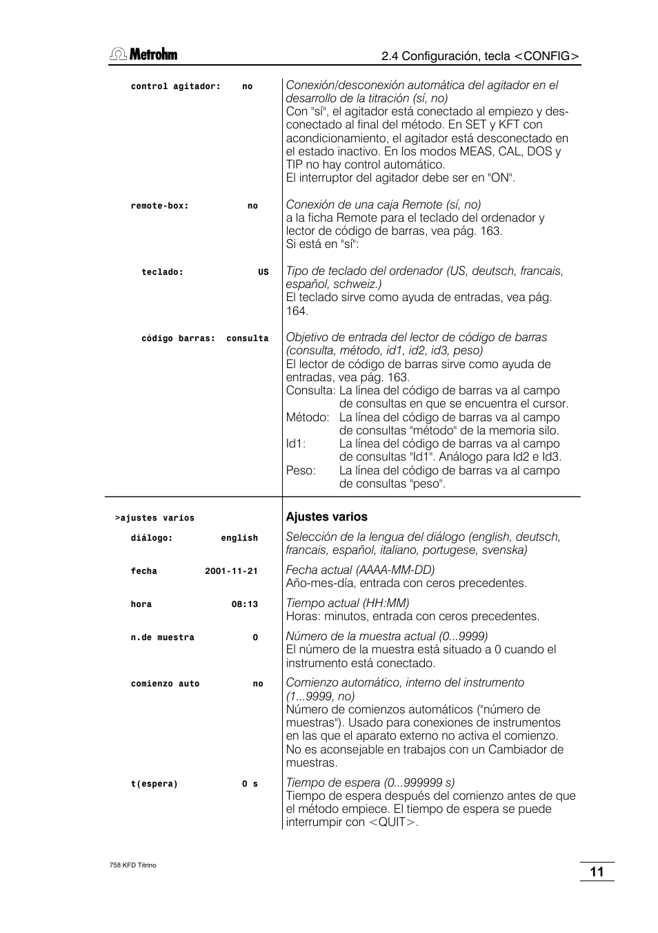 Metrohm 758 KFD Titrino User Manual | Page 15 / 210