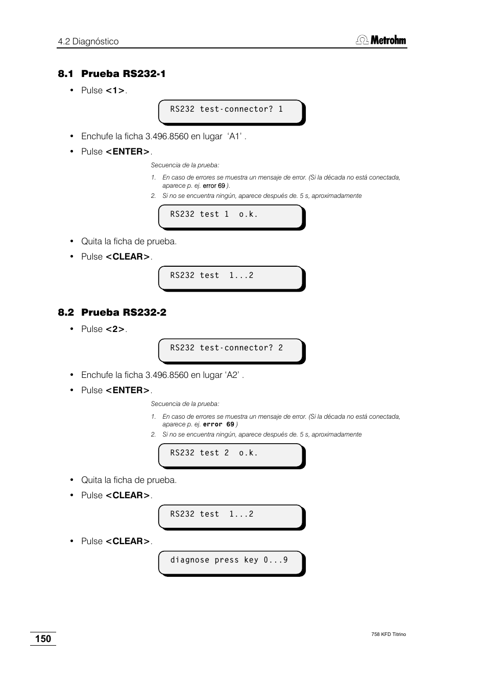 Metrohm 758 KFD Titrino User Manual | Page 154 / 210