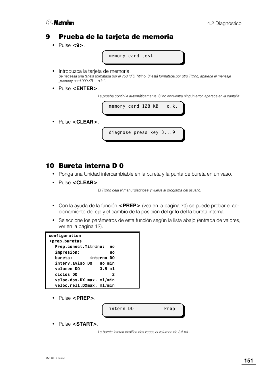 10 bureta interna d 0 | Metrohm 758 KFD Titrino User Manual | Page 155 / 210