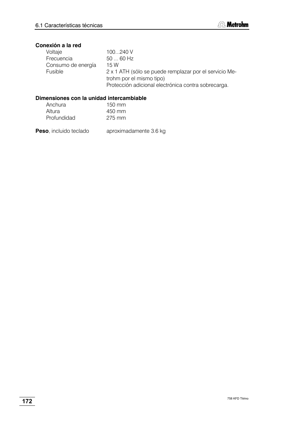 Metrohm 758 KFD Titrino User Manual | Page 176 / 210