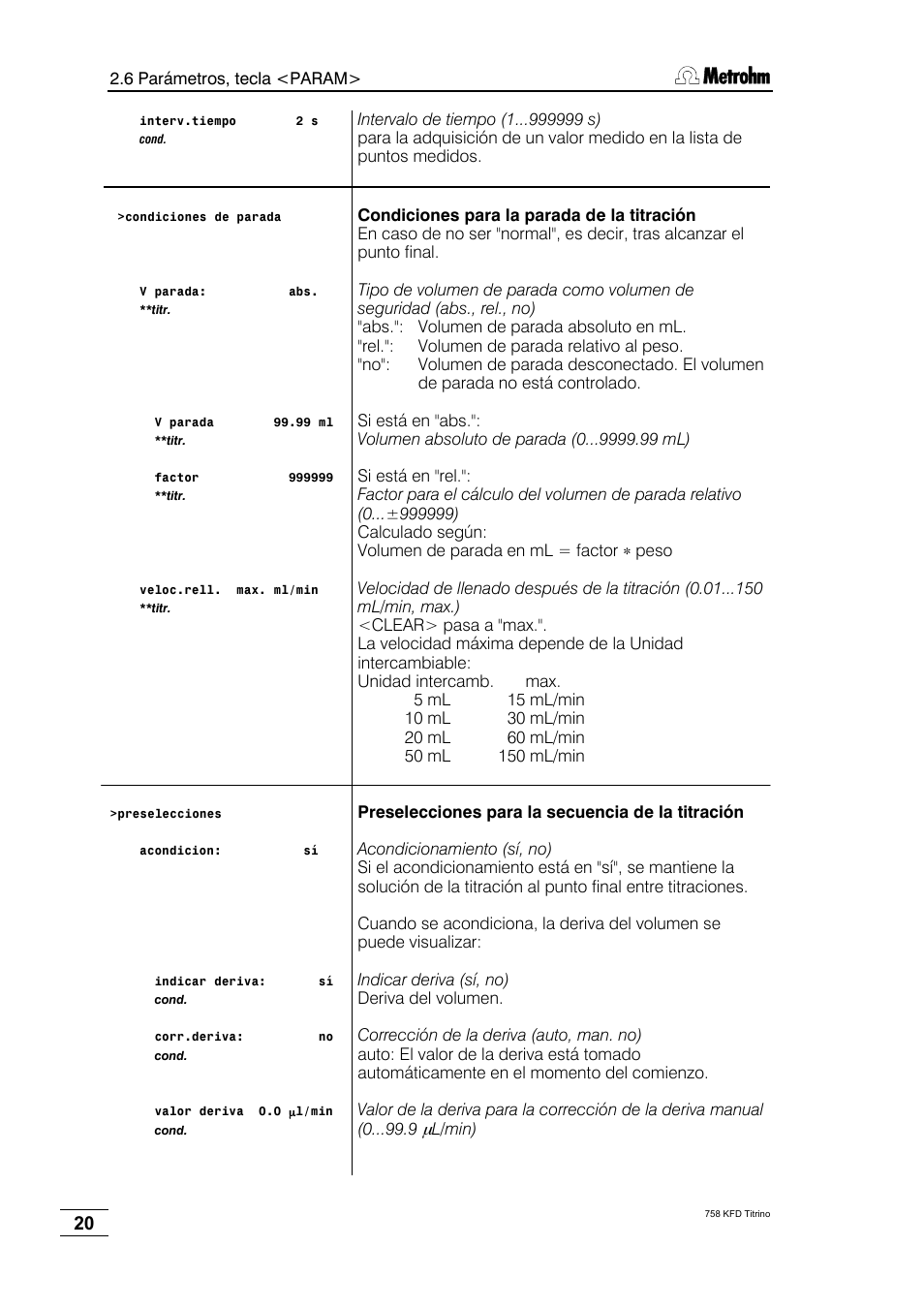 Metrohm 758 KFD Titrino User Manual | Page 24 / 210