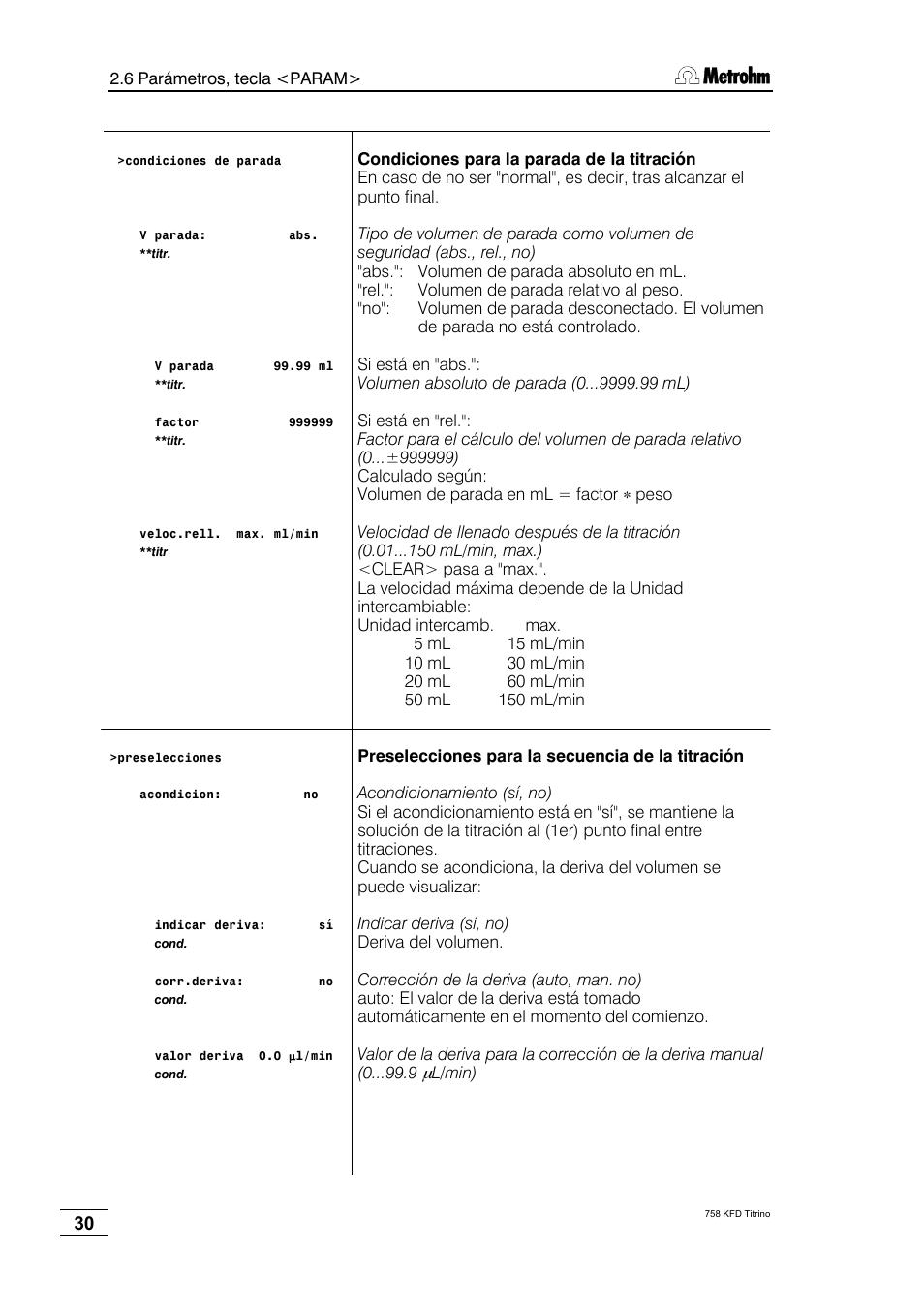 Metrohm 758 KFD Titrino User Manual | Page 34 / 210