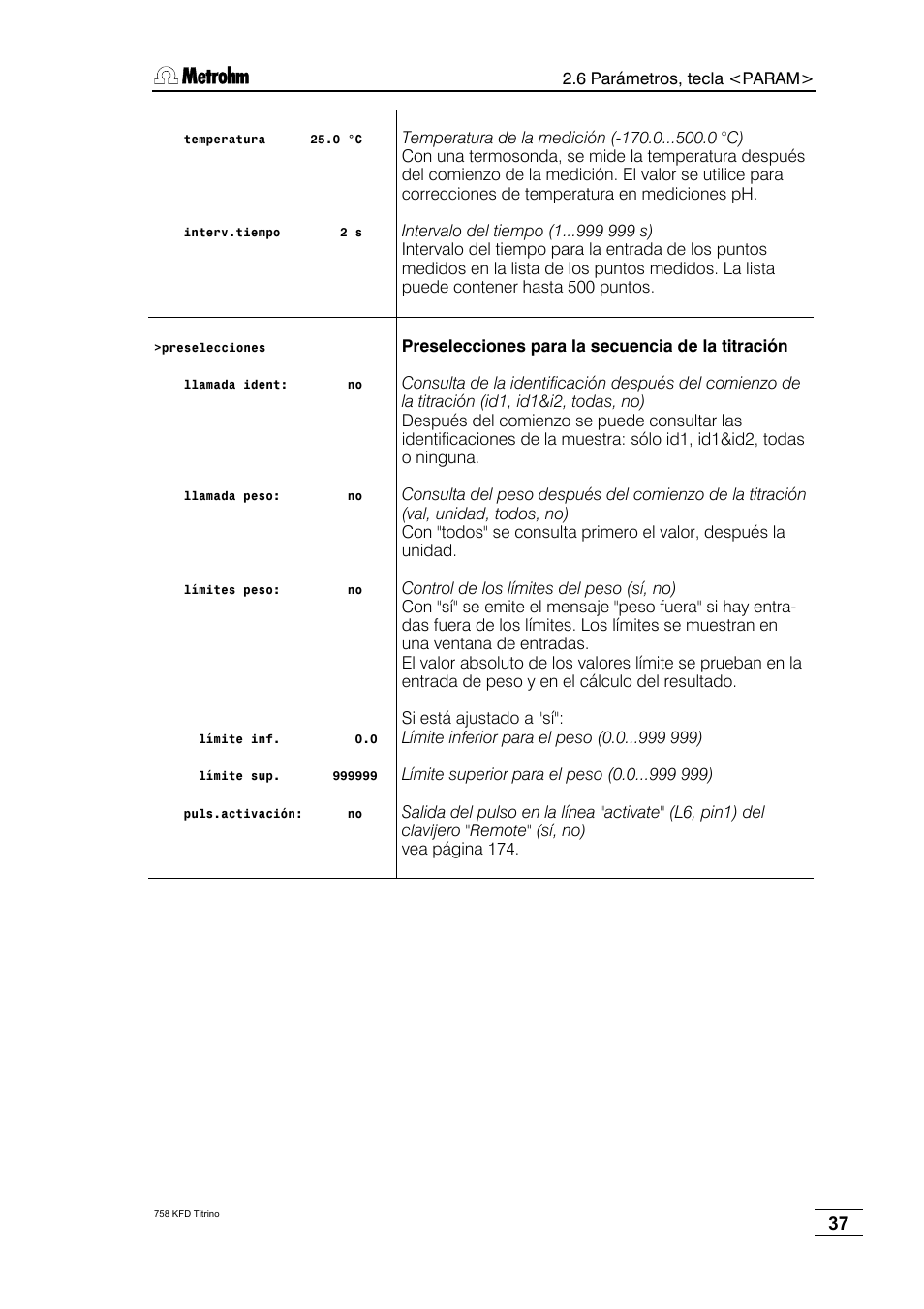 Metrohm 758 KFD Titrino User Manual | Page 41 / 210