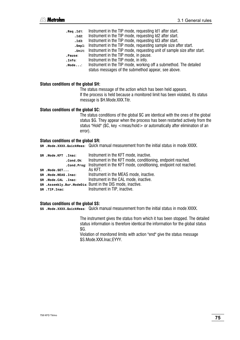 Metrohm 758 KFD Titrino User Manual | Page 79 / 210