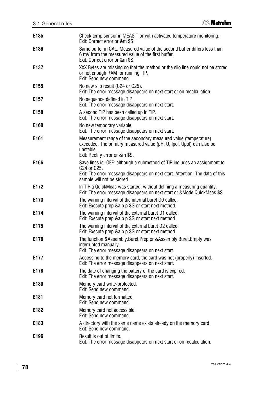 Metrohm 758 KFD Titrino User Manual | Page 82 / 210