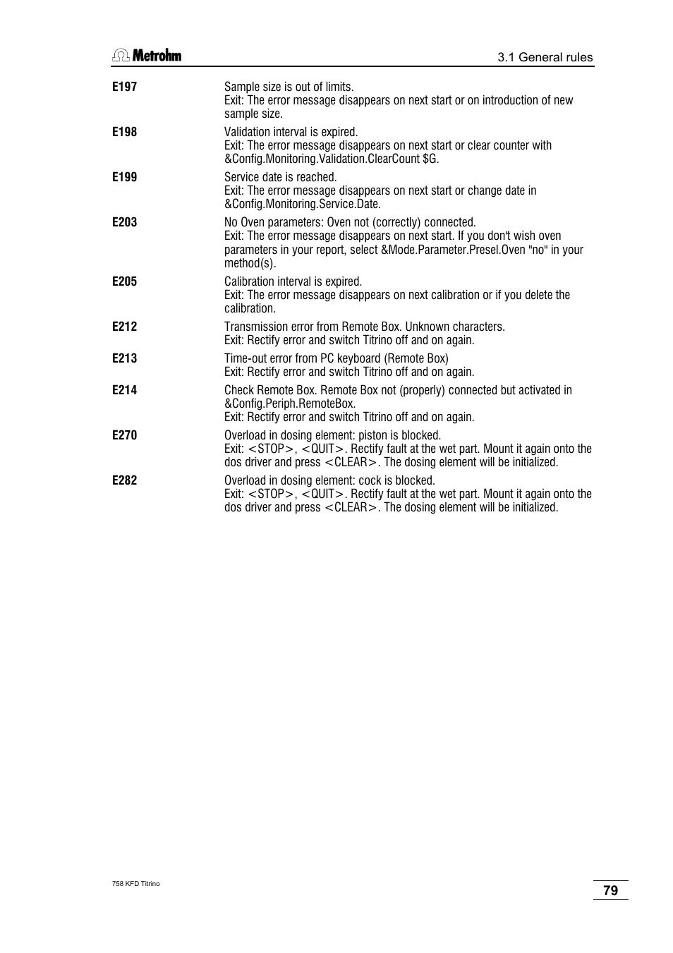 Metrohm 758 KFD Titrino User Manual | Page 83 / 210