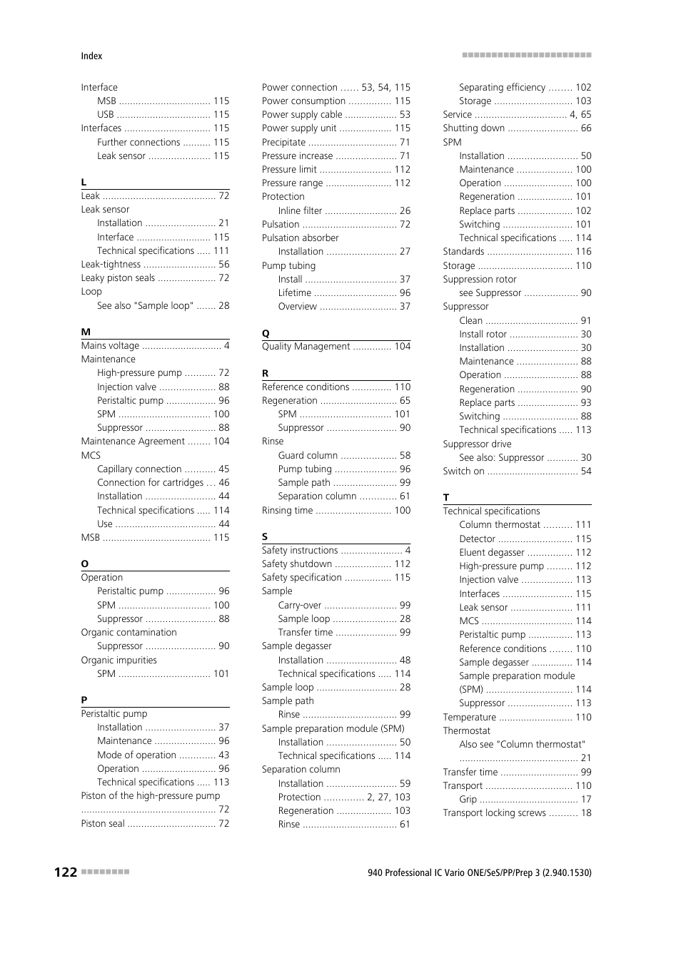 Metrohm 940 Professional IC Vario ONE/SeS/PP/Prep 3 User Manual | Page 132 / 133