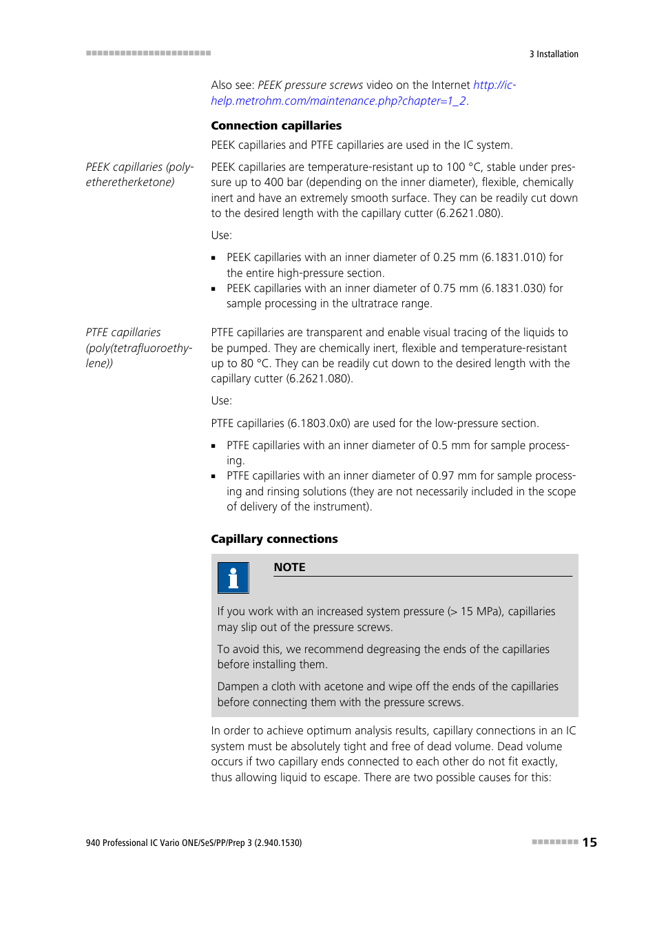 Metrohm 940 Professional IC Vario ONE/SeS/PP/Prep 3 User Manual | Page 25 / 133