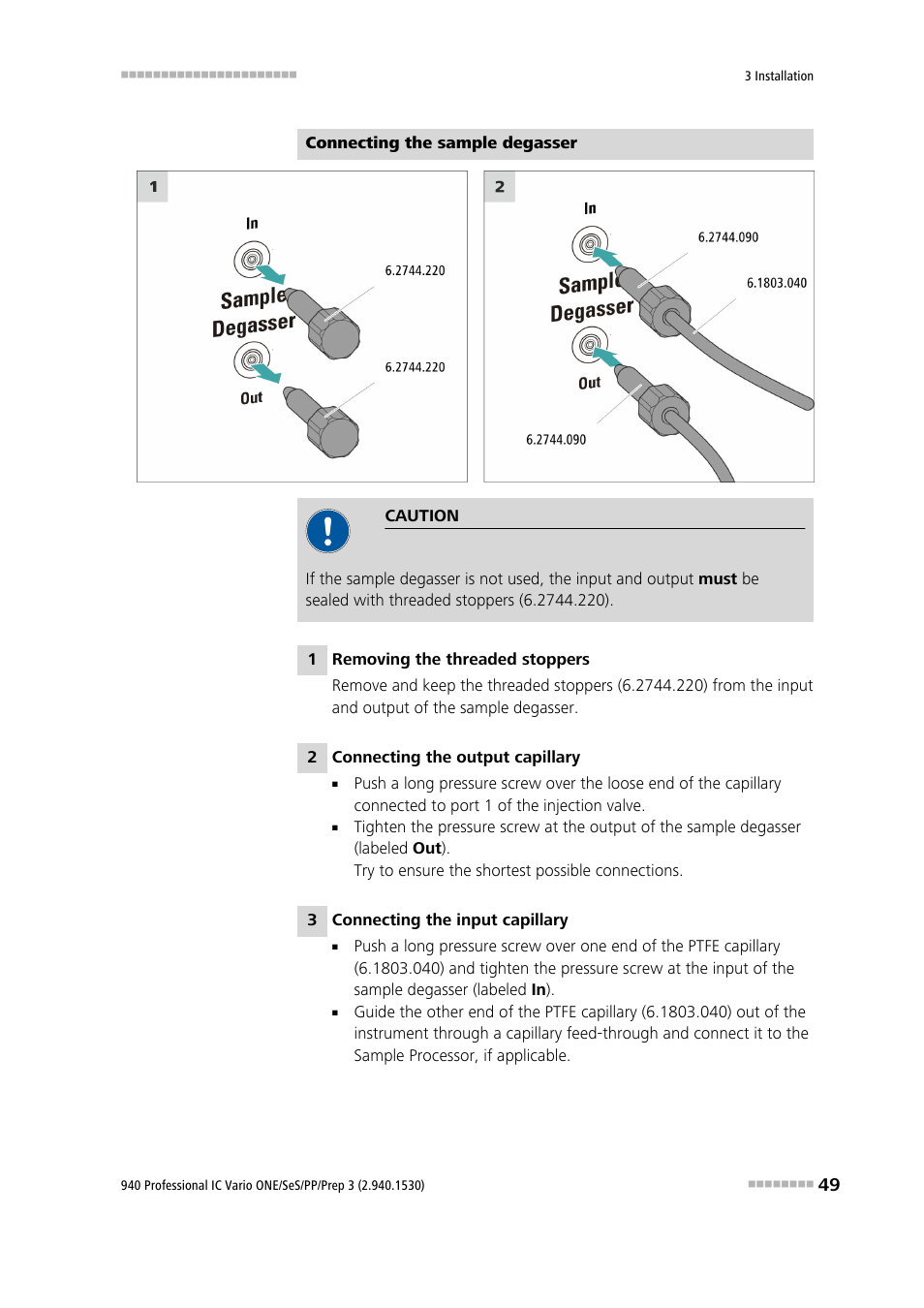 Metrohm 940 Professional IC Vario ONE/SeS/PP/Prep 3 User Manual | Page 59 / 133