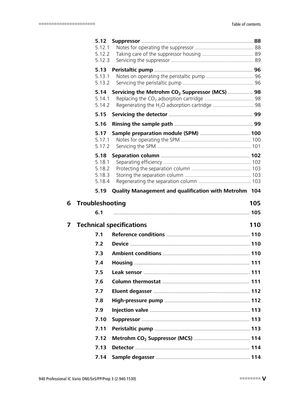 Metrohm 940 Professional IC Vario ONE/SeS/PP/Prep 3 User Manual | Page 7 / 133