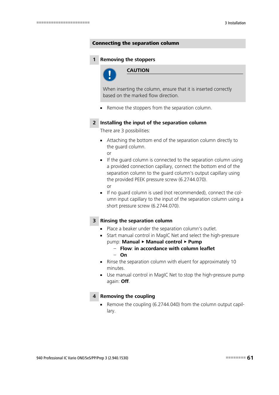 Metrohm 940 Professional IC Vario ONE/SeS/PP/Prep 3 User Manual | Page 71 / 133