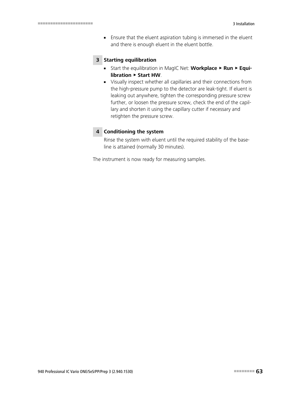 Metrohm 940 Professional IC Vario ONE/SeS/PP/Prep 3 User Manual | Page 73 / 133