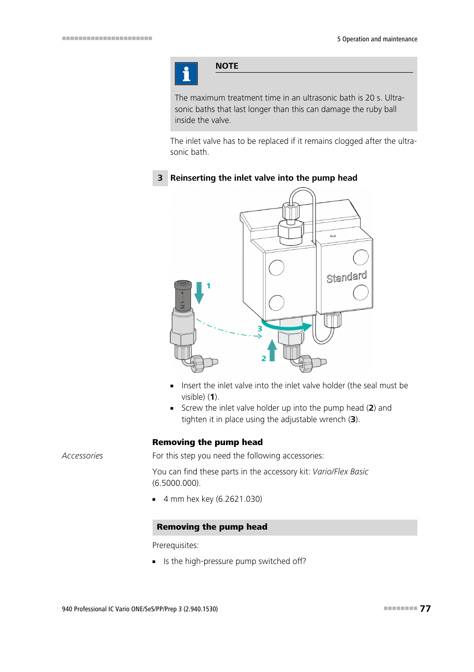 Metrohm 940 Professional IC Vario ONE/SeS/PP/Prep 3 User Manual | Page 87 / 133