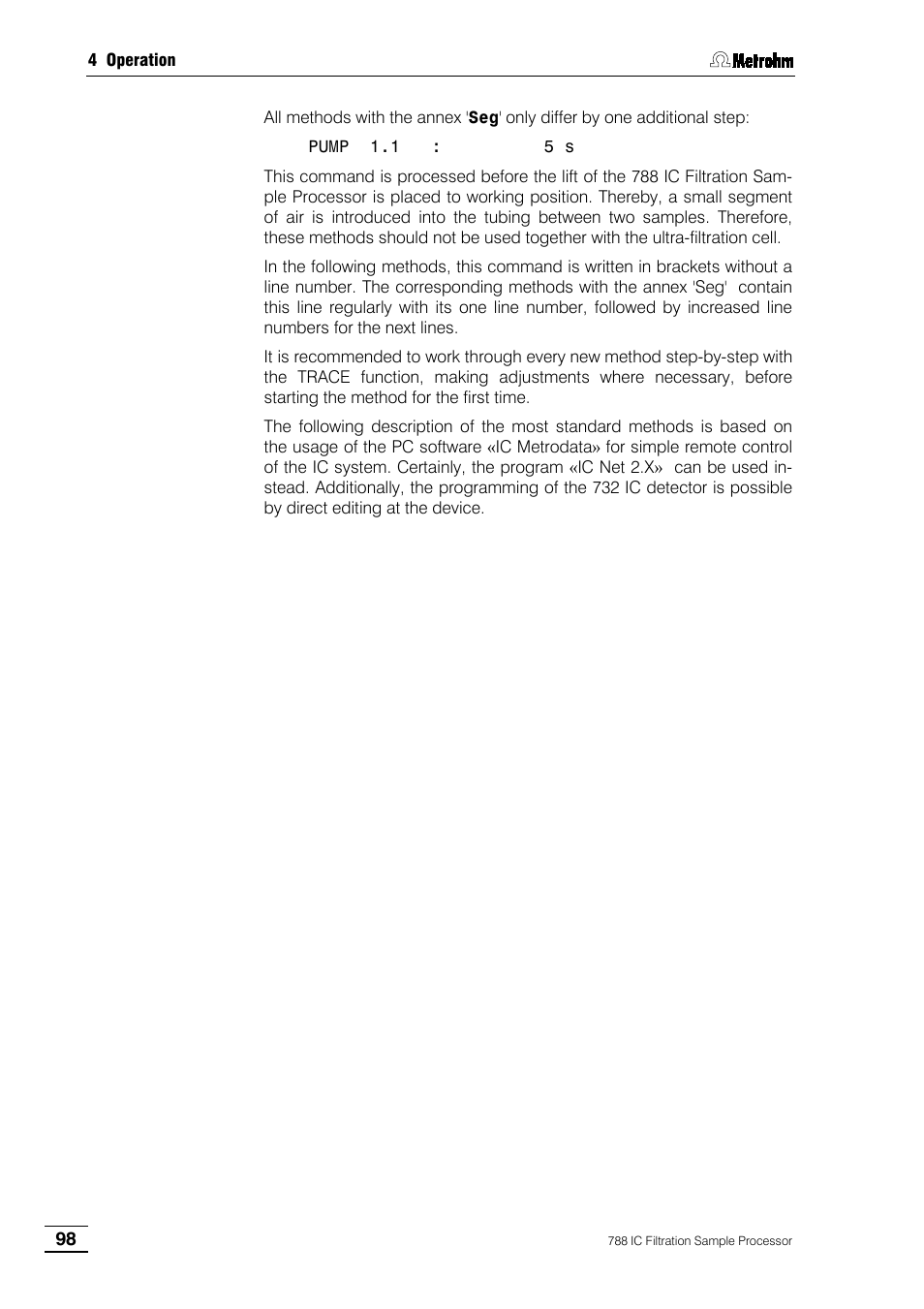 Metrohm 788 IC Filtration Sample Processor User Manual | Page 106 / 173