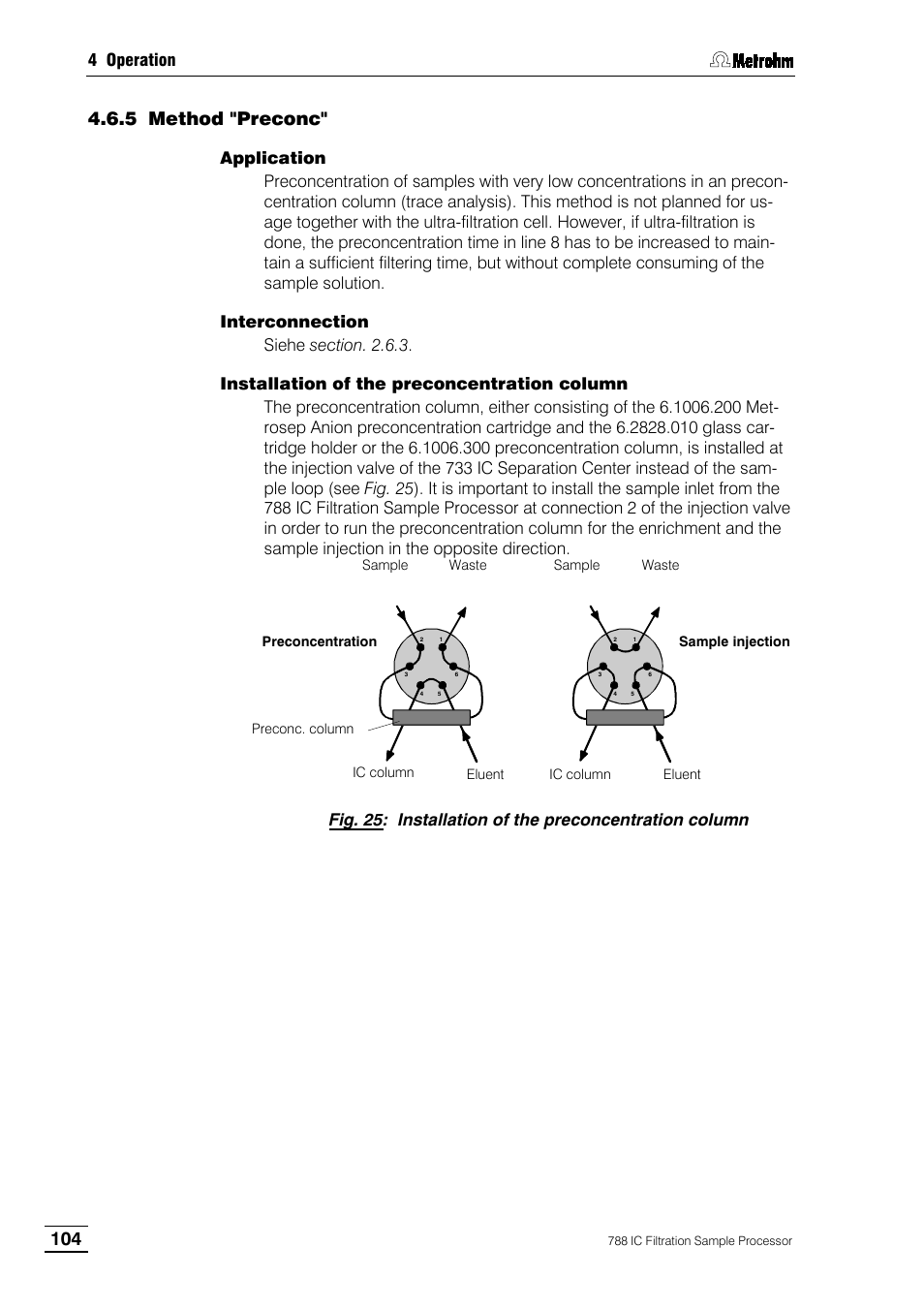 5 method "preconc | Metrohm 788 IC Filtration Sample Processor User Manual | Page 112 / 173