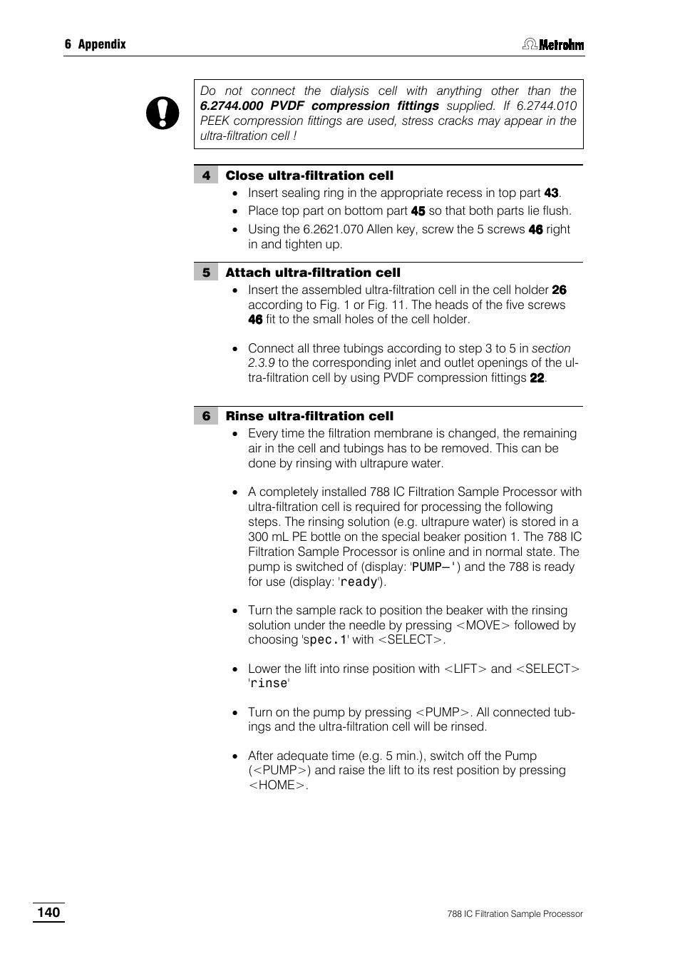 Metrohm 788 IC Filtration Sample Processor User Manual | Page 148 / 173