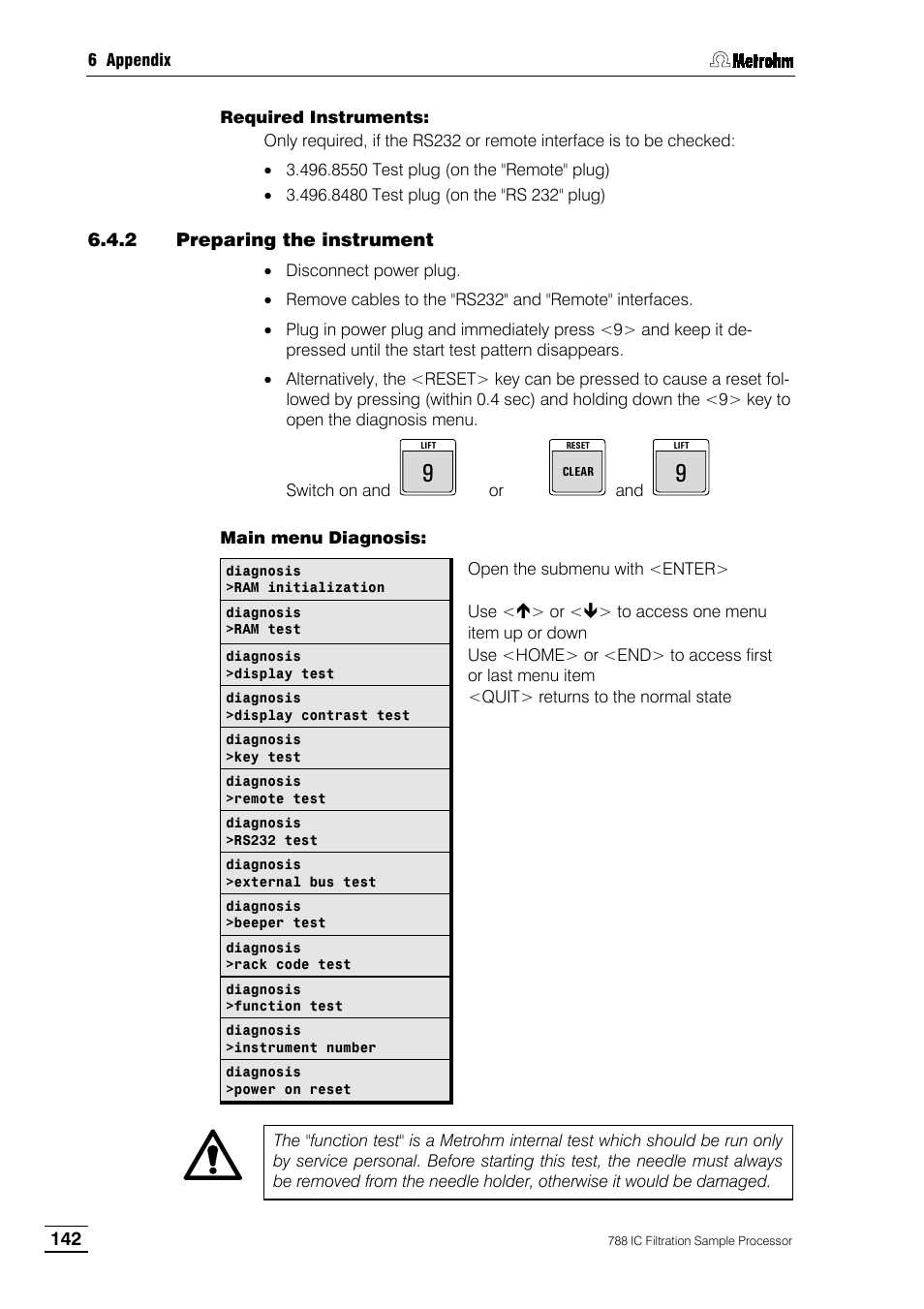 2 preparing the instrument | Metrohm 788 IC Filtration Sample Processor User Manual | Page 150 / 173