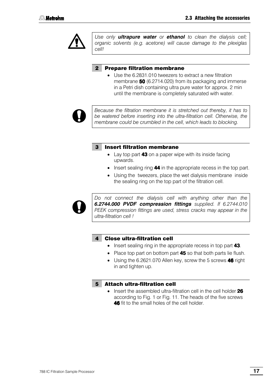 Metrohm 788 IC Filtration Sample Processor User Manual | Page 25 / 173
