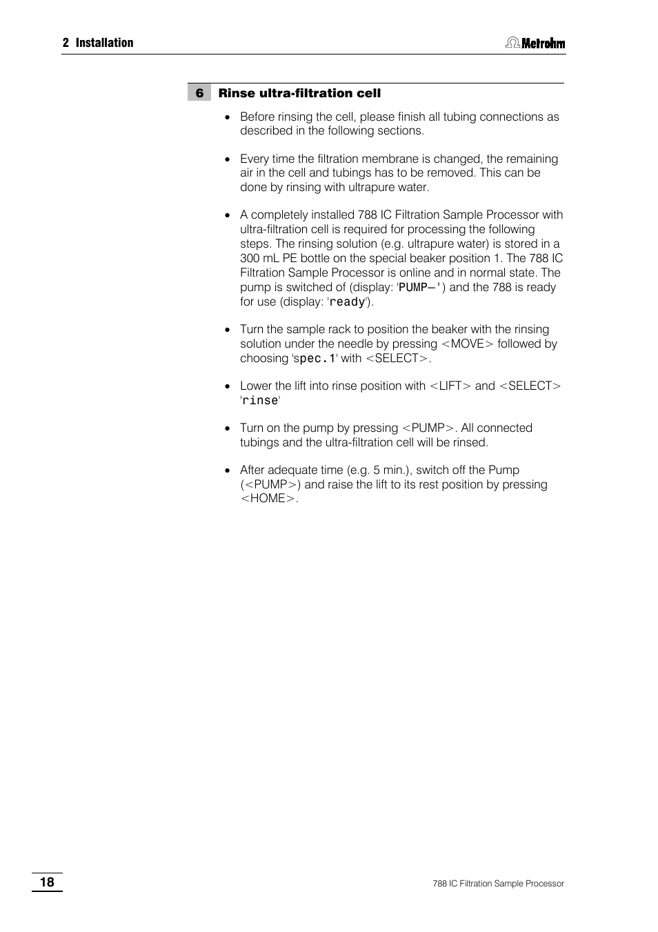 Metrohm 788 IC Filtration Sample Processor User Manual | Page 26 / 173