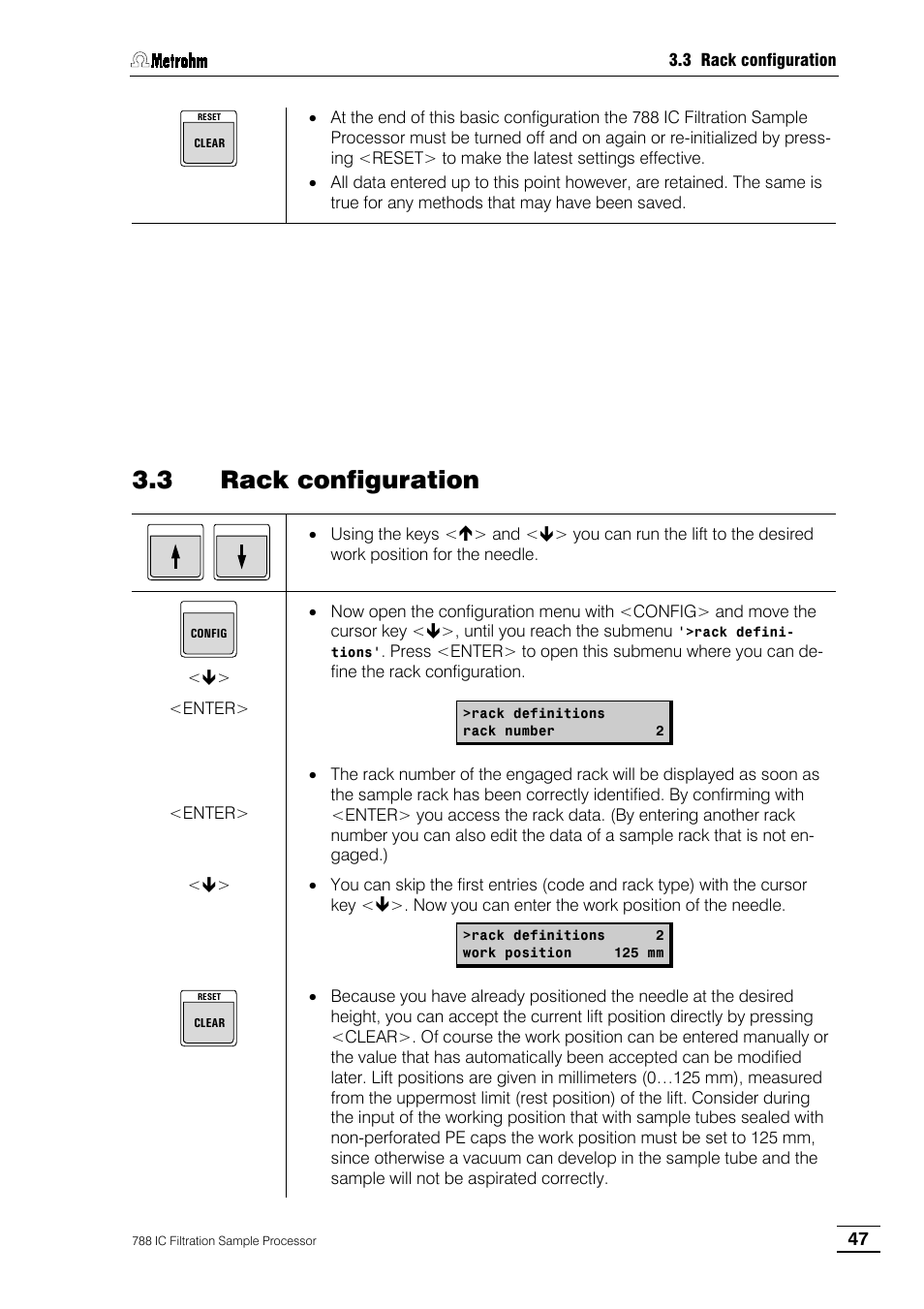 3 rack configuration | Metrohm 788 IC Filtration Sample Processor User Manual | Page 55 / 173