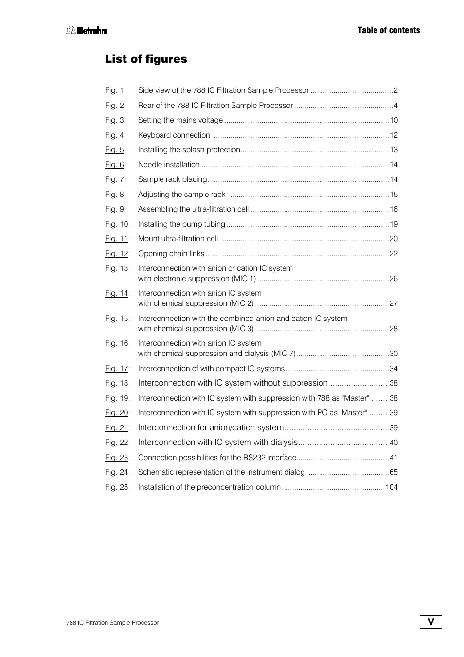 List of figures | Metrohm 788 IC Filtration Sample Processor User Manual | Page 7 / 173