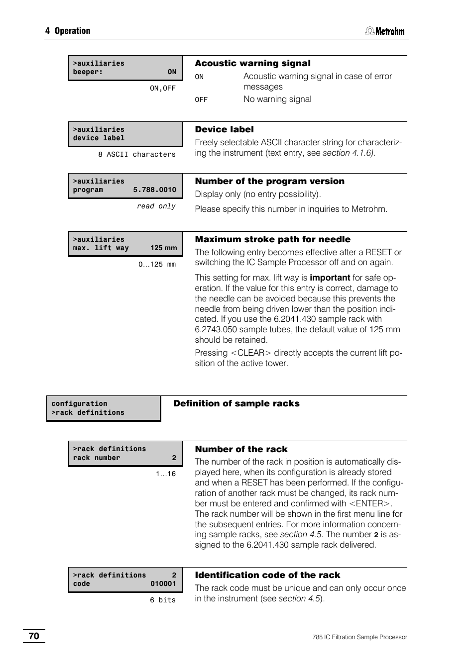 Metrohm 788 IC Filtration Sample Processor User Manual | Page 78 / 173