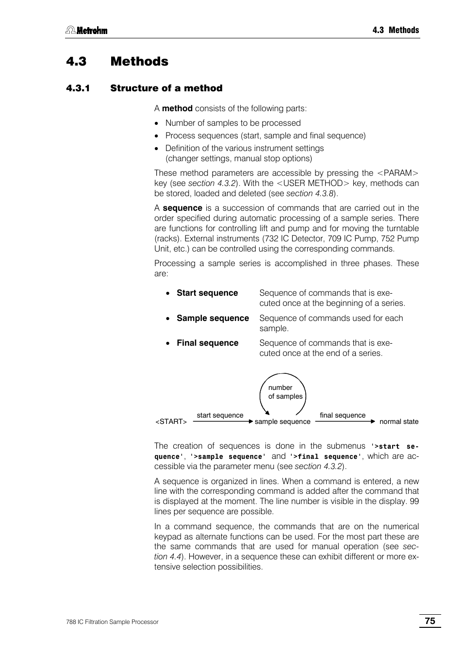 3 methods, 1 structure of a method | Metrohm 788 IC Filtration Sample Processor User Manual | Page 83 / 173