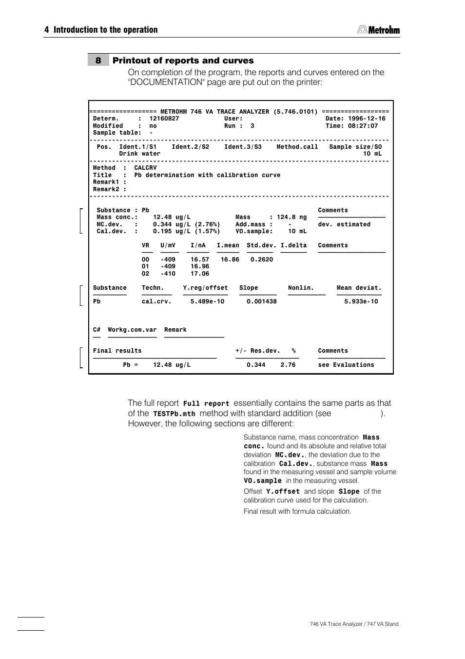 Metrohm 746 VA Trace Analyzer User Manual | Page 125 / 617