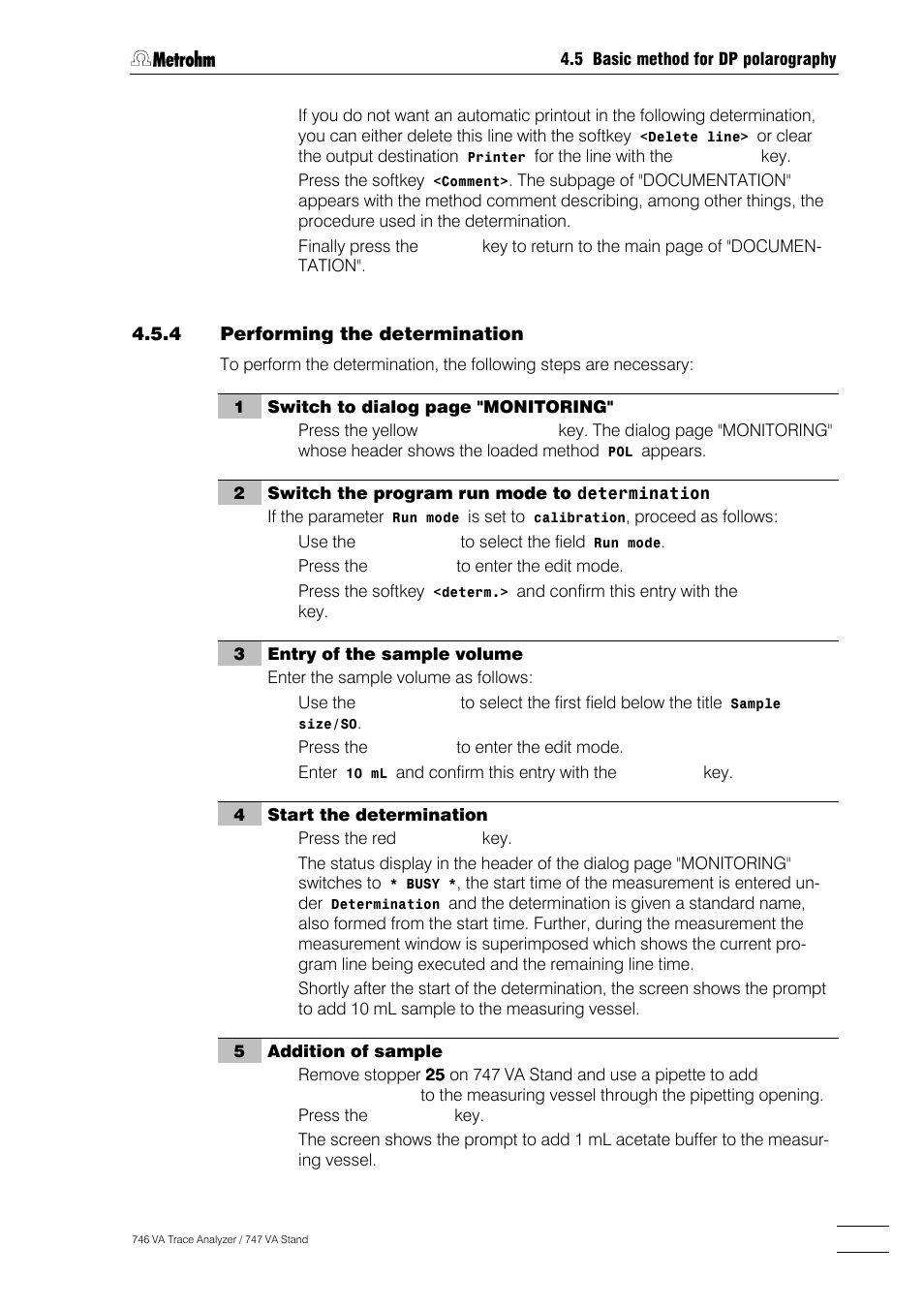 Metrohm 746 VA Trace Analyzer User Manual | Page 144 / 617