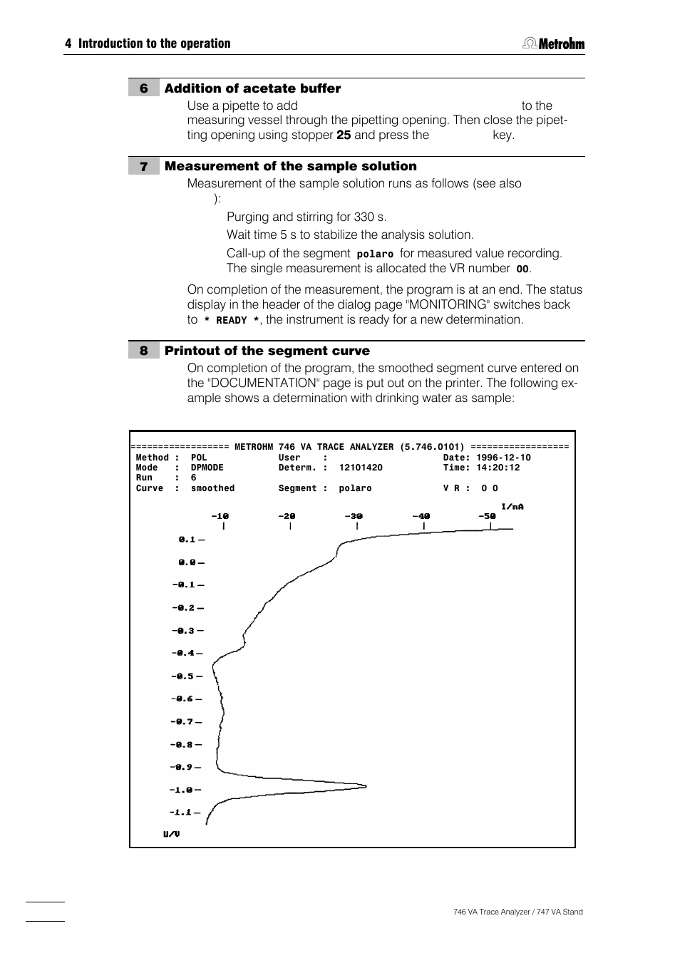 Metrohm 746 VA Trace Analyzer User Manual | Page 145 / 617