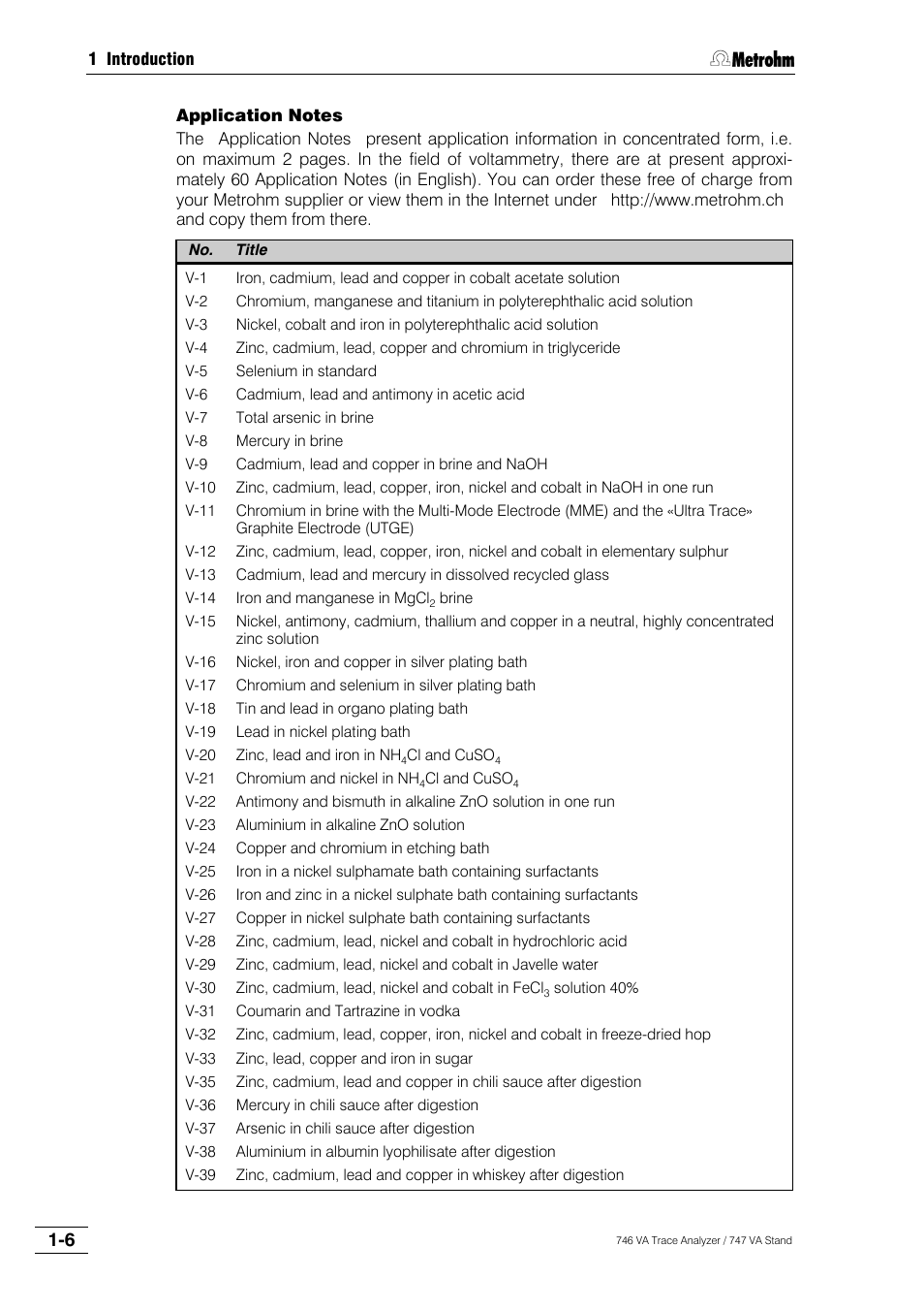 Metrohm 746 VA Trace Analyzer User Manual | Page 15 / 617