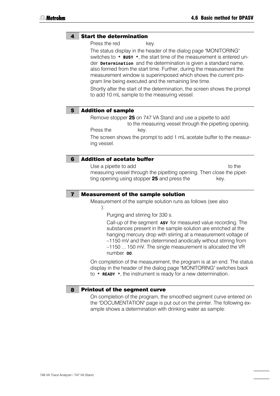 Metrohm 746 VA Trace Analyzer User Manual | Page 150 / 617