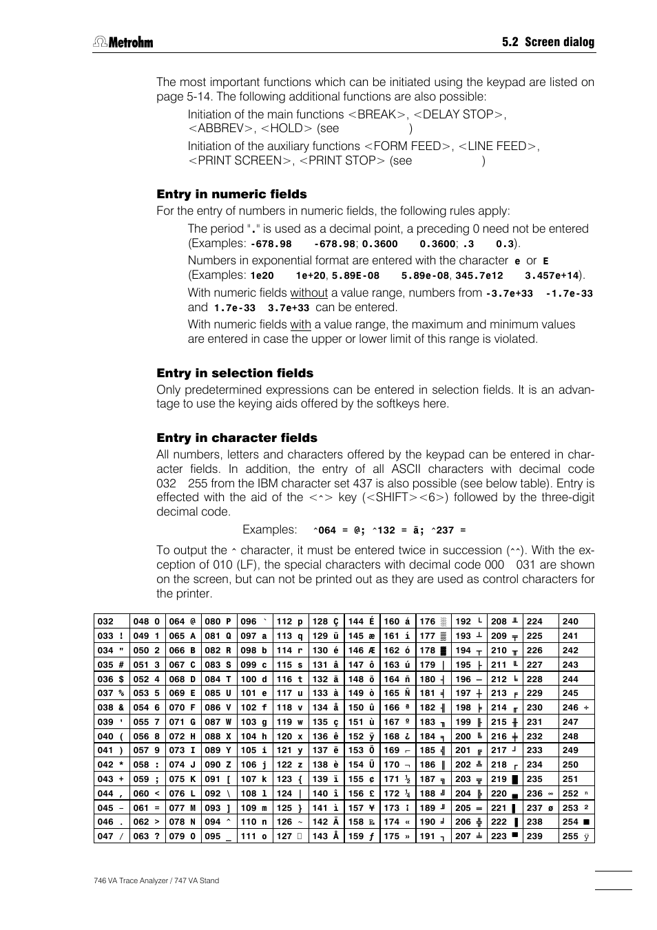 Metrohm 746 VA Trace Analyzer User Manual | Page 164 / 617