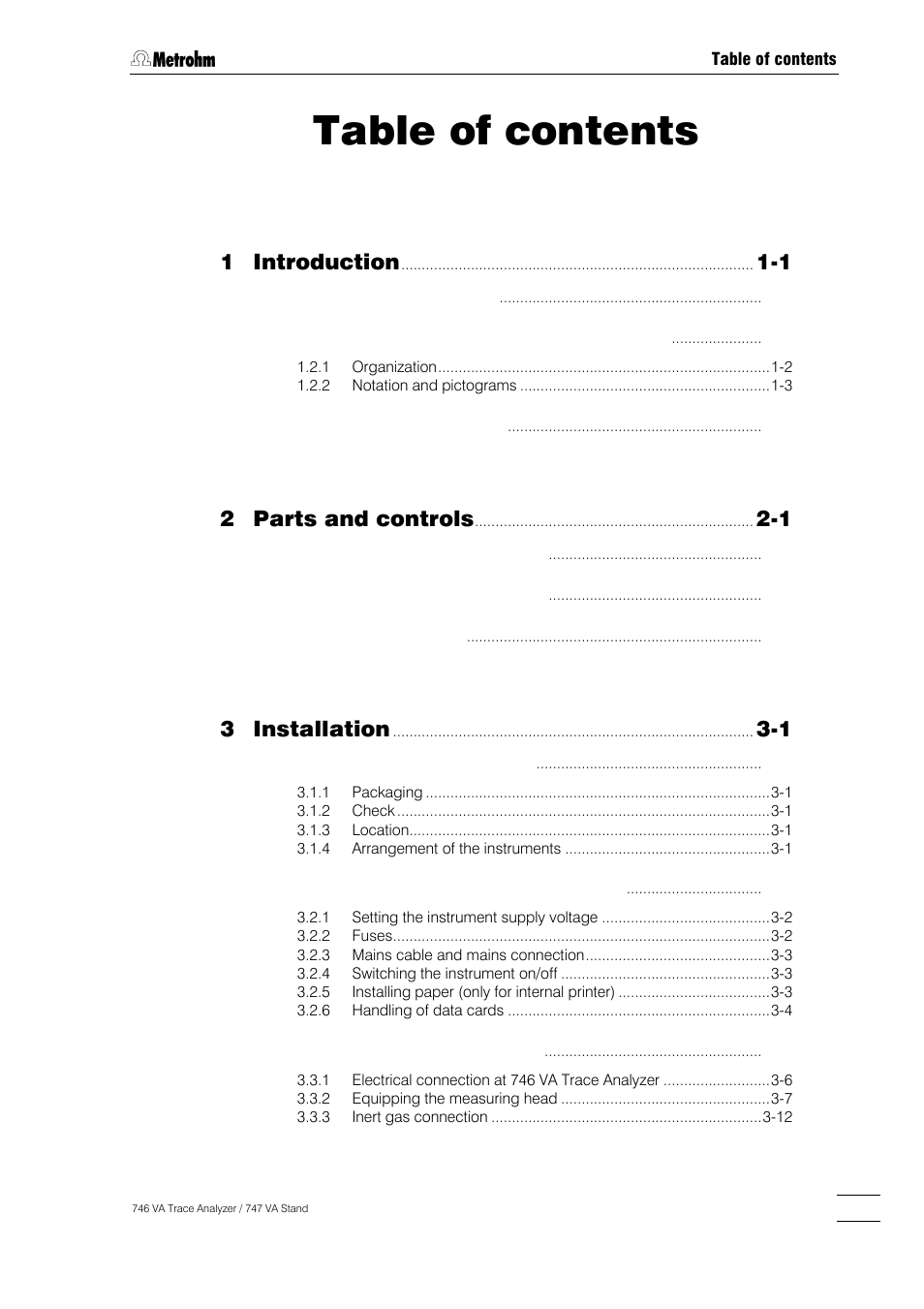 Metrohm 746 VA Trace Analyzer User Manual | Page 2 / 617