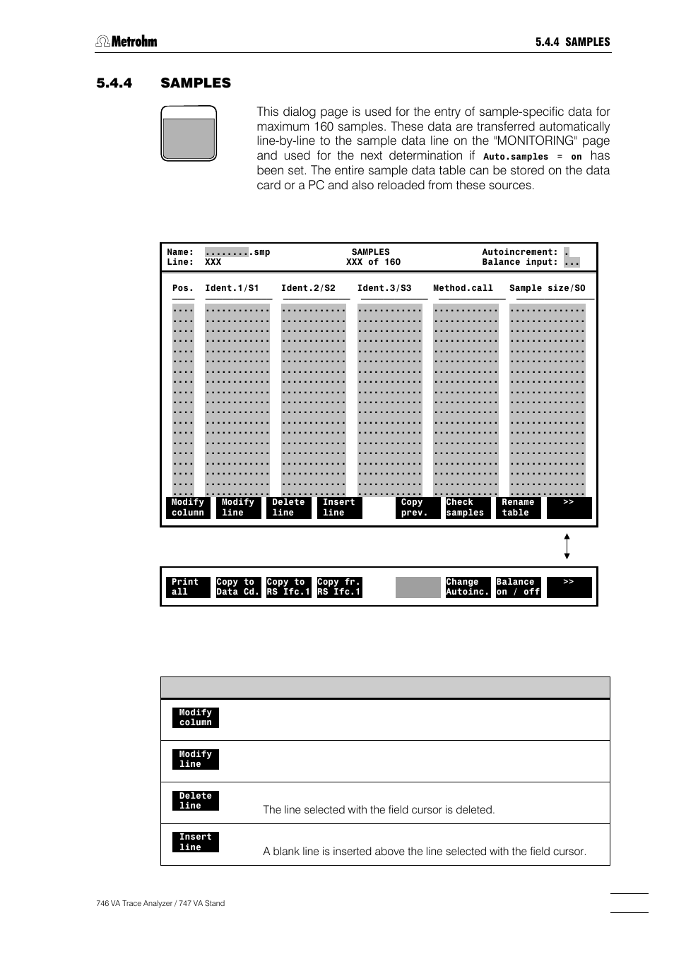 Metrohm 746 VA Trace Analyzer User Manual | Page 210 / 617