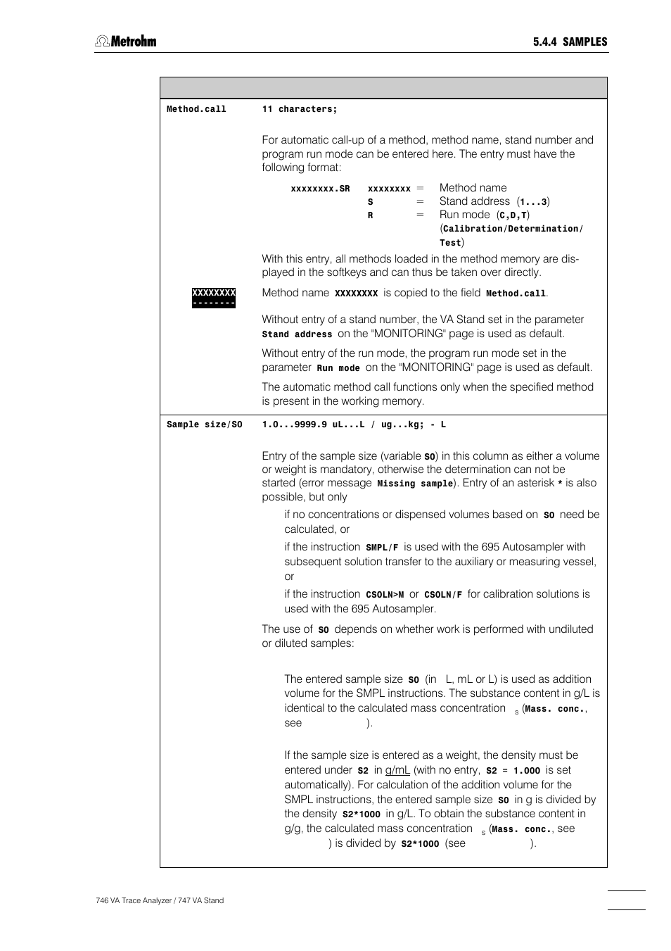 Metrohm 746 VA Trace Analyzer User Manual | Page 214 / 617